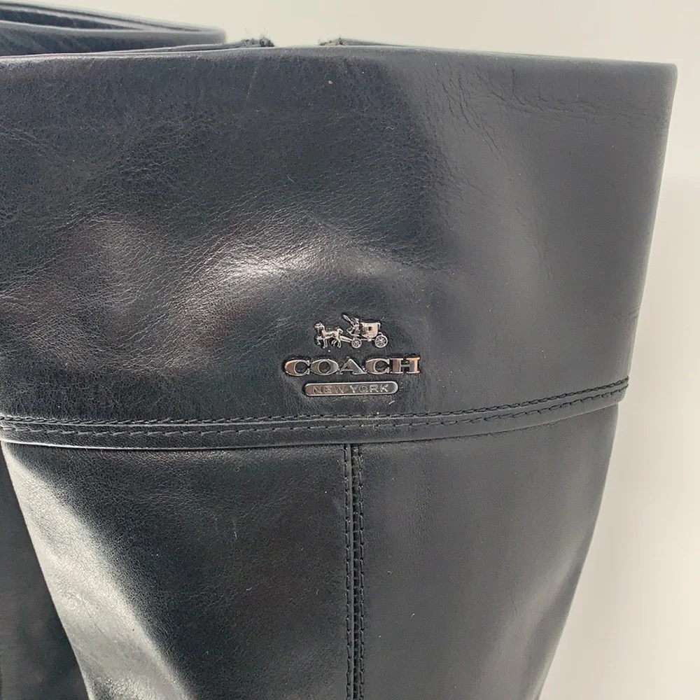 Coach Black Leather ELM BOOT Sz5 - Picture 5 of 16